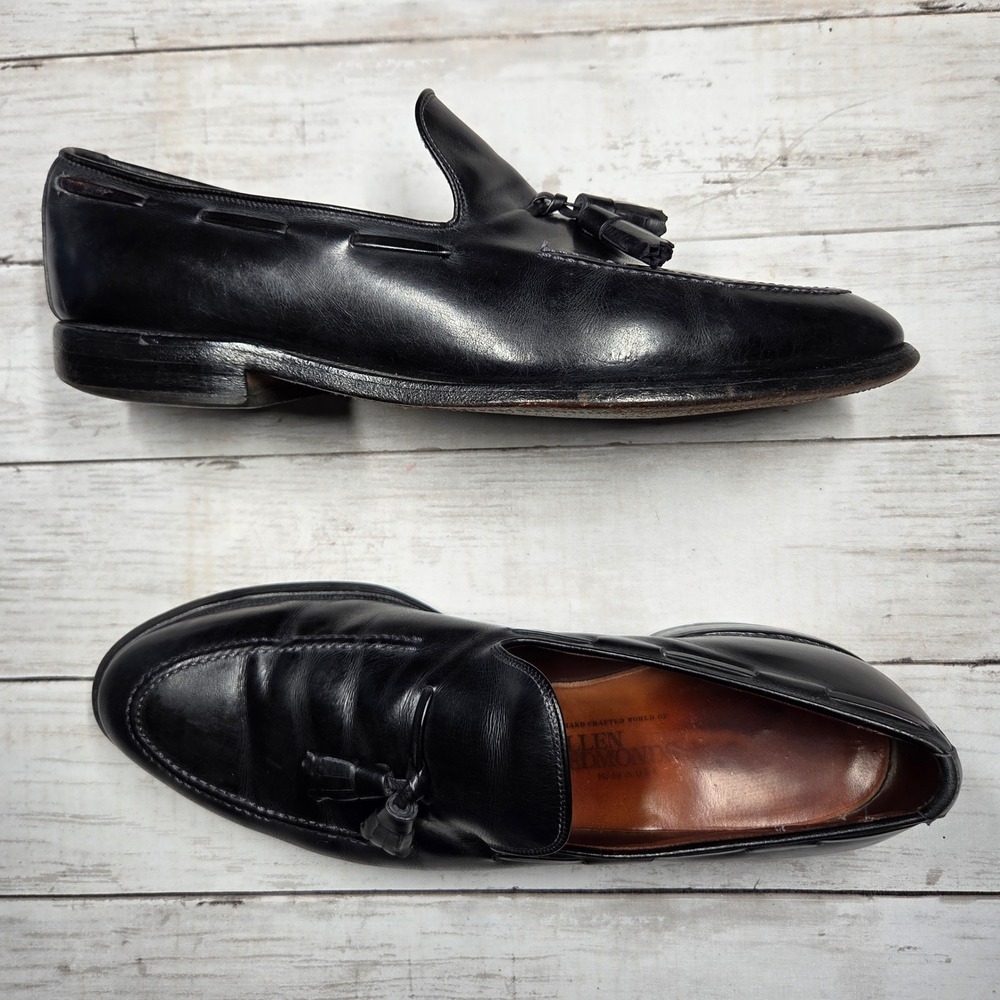 Allen Edmonds Saratoga Tassel Loafer Dress Shoe Mens 11B Black Leather USA‎